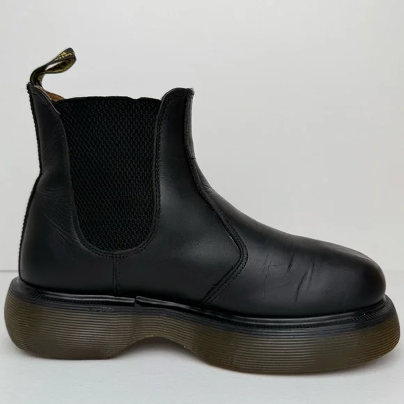 Vintage Dr. Martens 2976 Chelsea Black Greasy Chunky Club MIE Boots UK 4 - Picture 4 of 15
